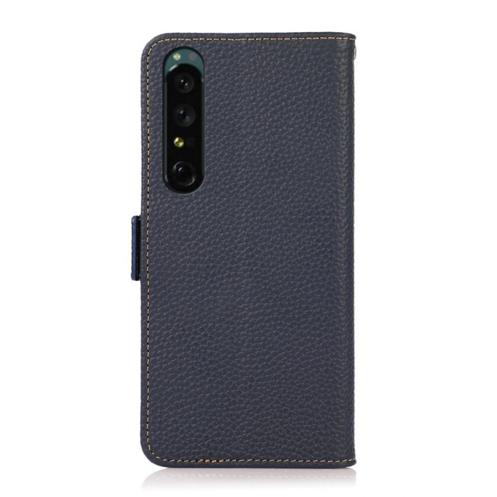 Lederhüllen Für Sony Xperia 1 IV Litschi-leder Khazneh Rfid