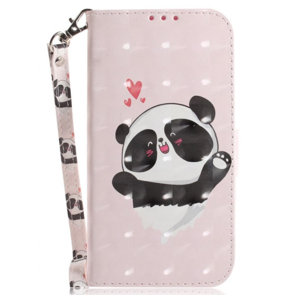 Lederhüllen Für Sony Xperia 1 IV Mit Kordel Kleiner Panda Mit Riemen