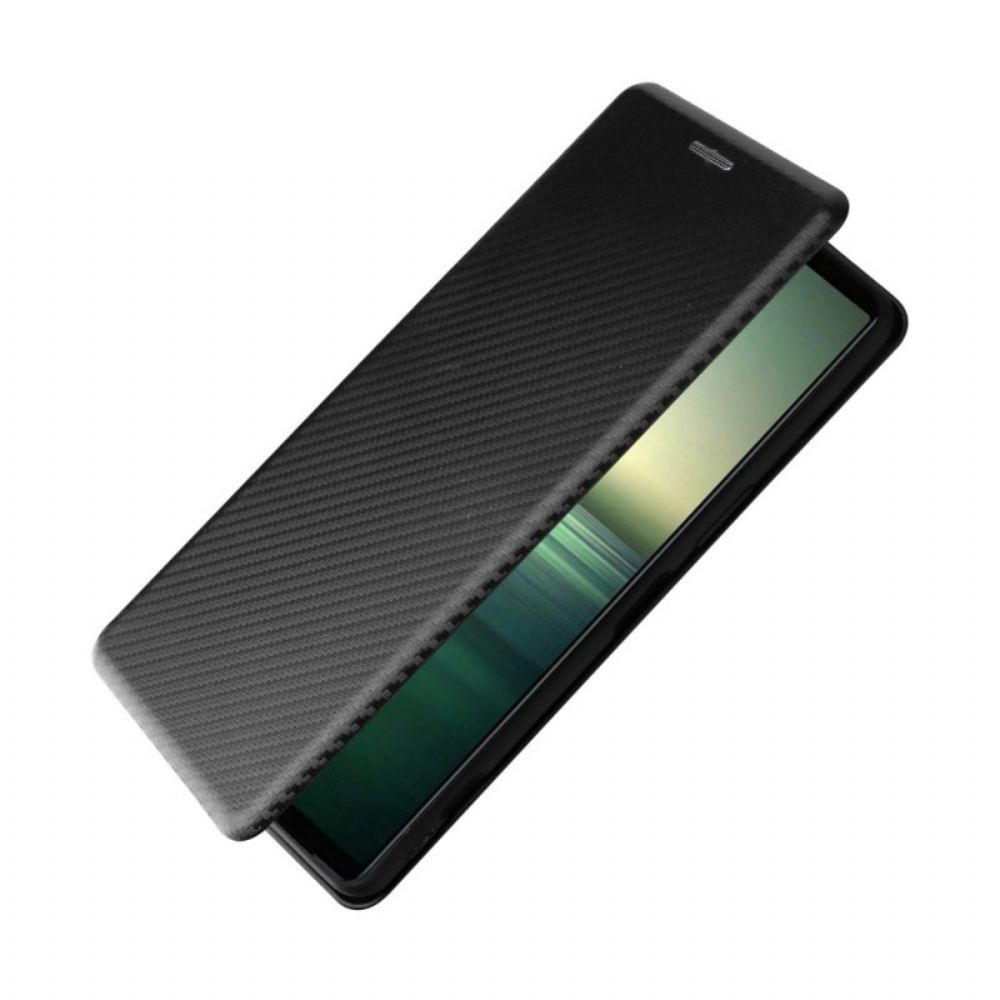 Schutzhülle Für Sony Xperia 1 IV Flip Case Kohlefaserstruktur