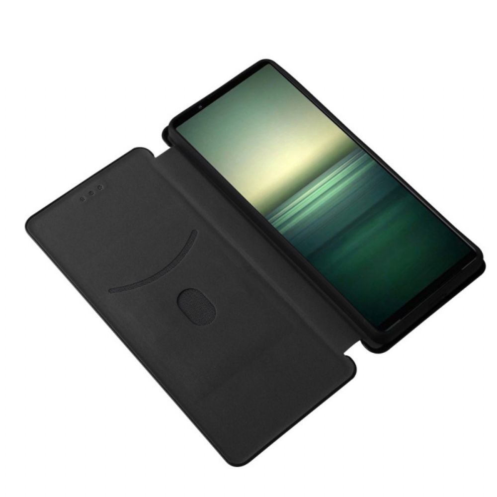 Schutzhülle Für Sony Xperia 1 IV Flip Case Kohlefaserstruktur
