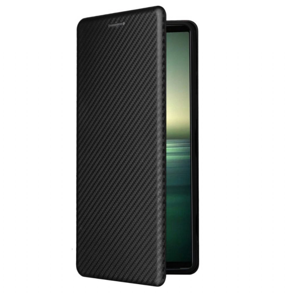 Schutzhülle Für Sony Xperia 1 IV Flip Case Kohlefaserstruktur