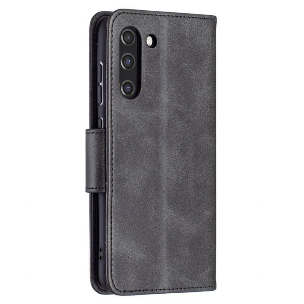 Flip Case Für Samsung Galaxy S21 FE Flip Case Glatte Schräge Klappe