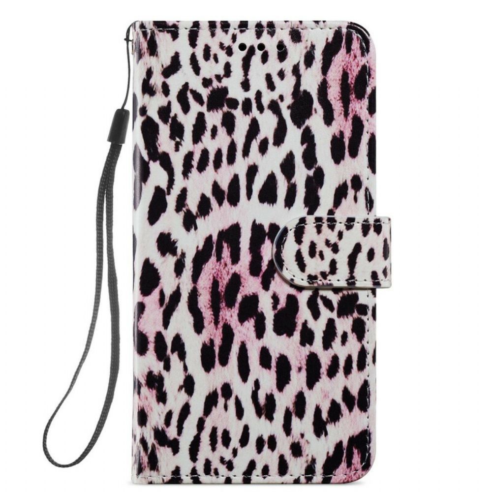 Flip Case Für Samsung Galaxy S21 FE Leopardenmuster