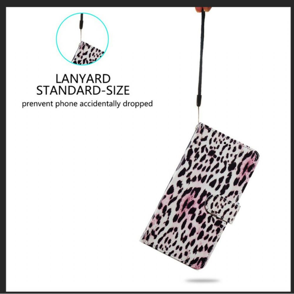Flip Case Für Samsung Galaxy S21 FE Leopardenmuster