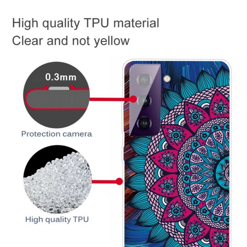 Handyhülle Für Samsung Galaxy S21 FE Buntes Mandala