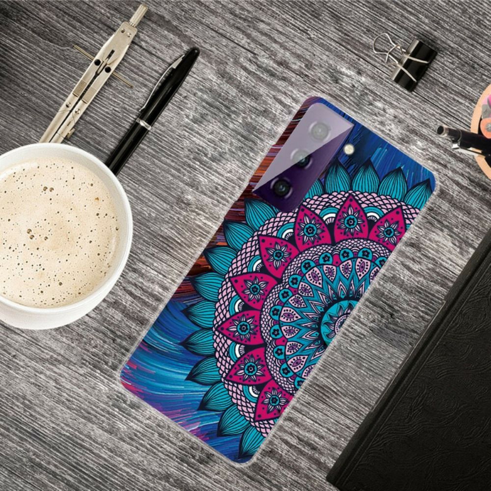 Handyhülle Für Samsung Galaxy S21 FE Buntes Mandala