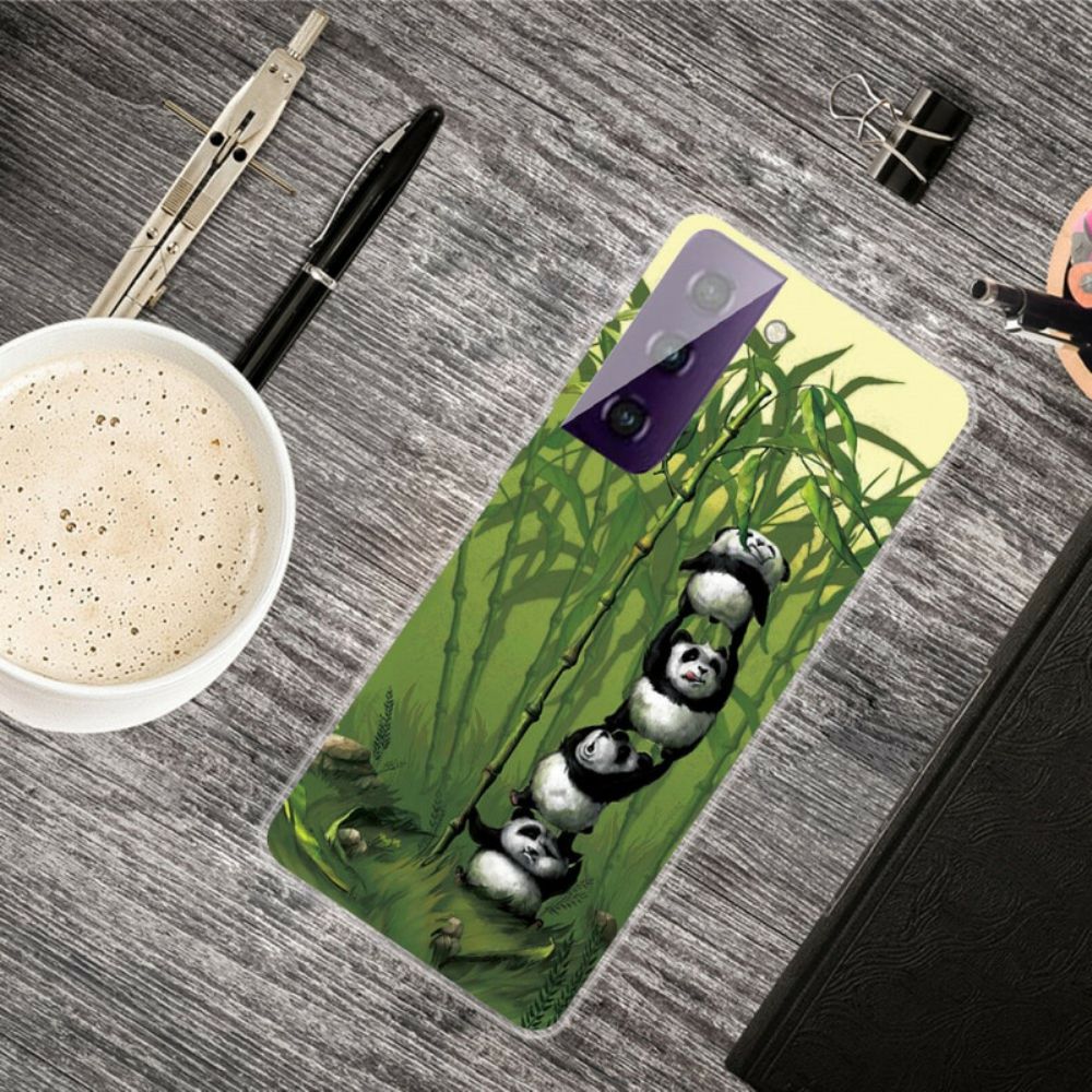 Handyhülle Für Samsung Galaxy S21 FE Haufen Pandas