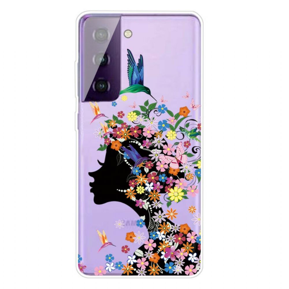 Handyhülle Für Samsung Galaxy S21 FE Hübscher Blütenkopf