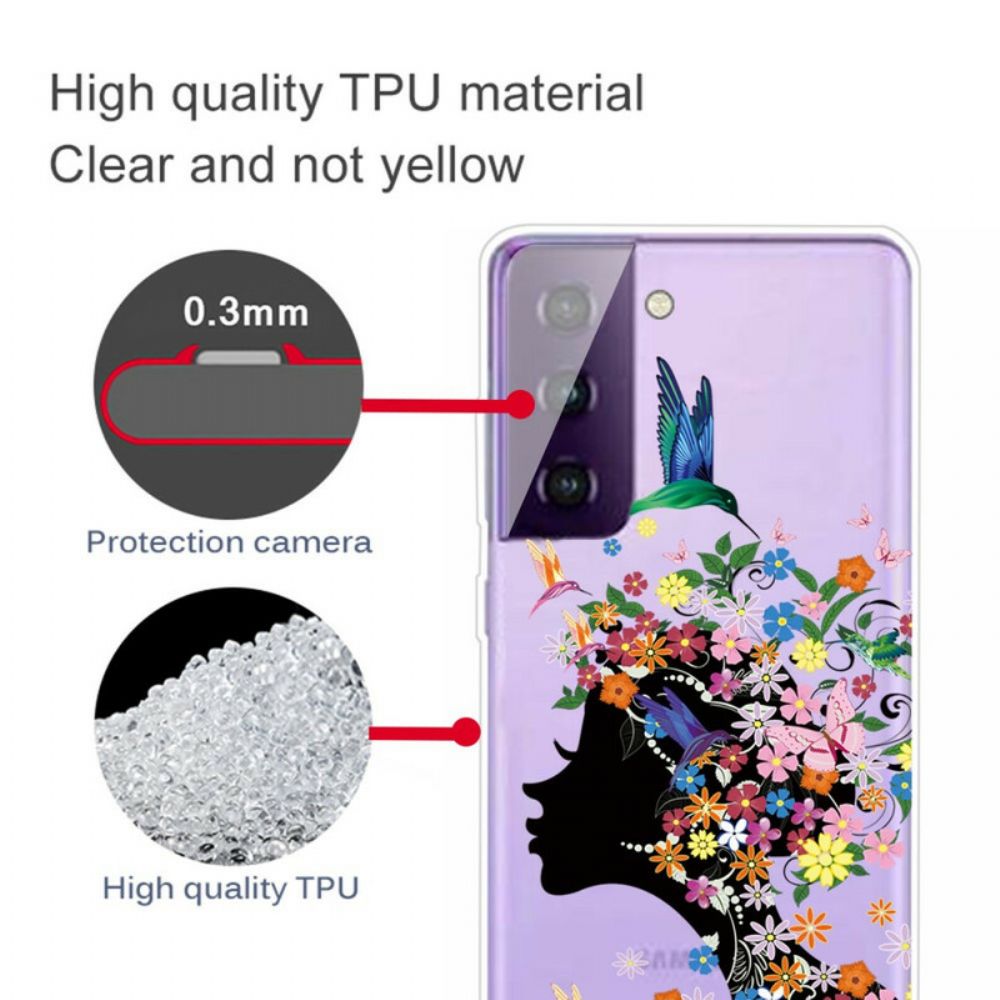 Handyhülle Für Samsung Galaxy S21 FE Hübscher Blütenkopf