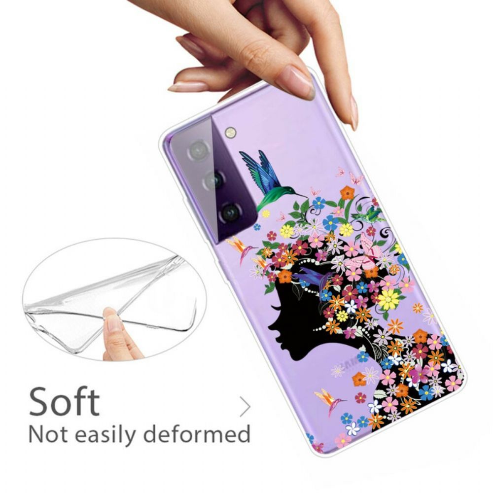Handyhülle Für Samsung Galaxy S21 FE Hübscher Blütenkopf