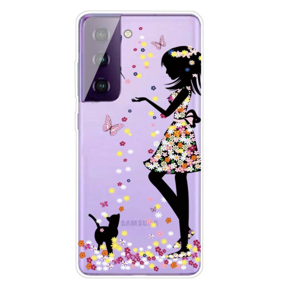 Handyhülle Für Samsung Galaxy S21 FE Hübscher Blütenkopf