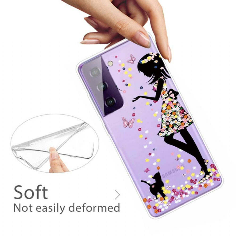 Handyhülle Für Samsung Galaxy S21 FE Hübscher Blütenkopf
