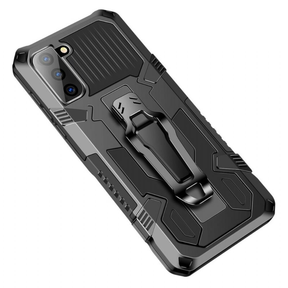 Handyhülle Für Samsung Galaxy S21 FE Roboter Mit Gürtelclip