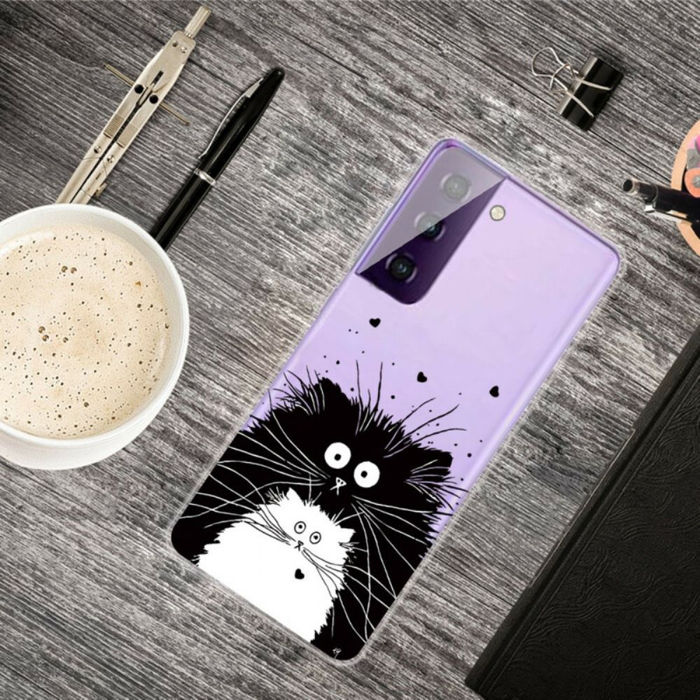 Handyhülle Für Samsung Galaxy S21 FE Sieh Dir Die Katzen An