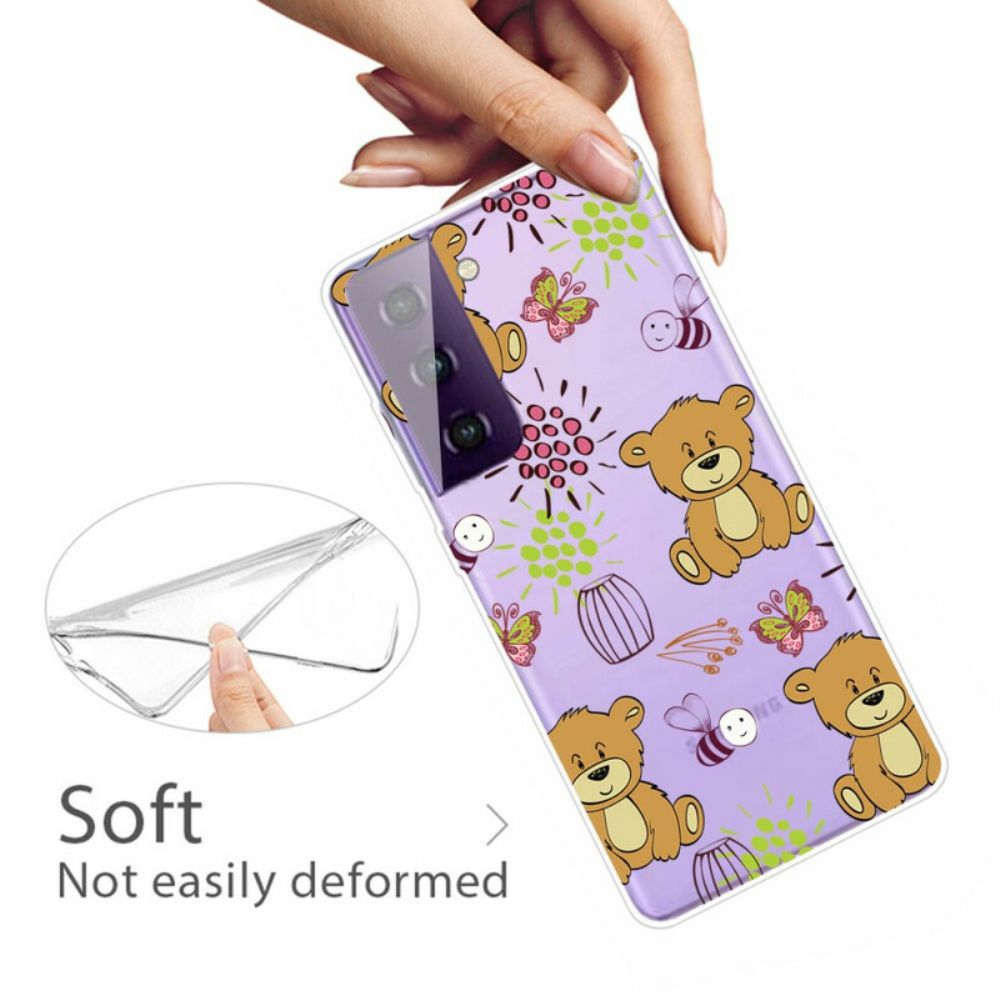 Handyhülle Für Samsung Galaxy S21 FE Teddybären Top