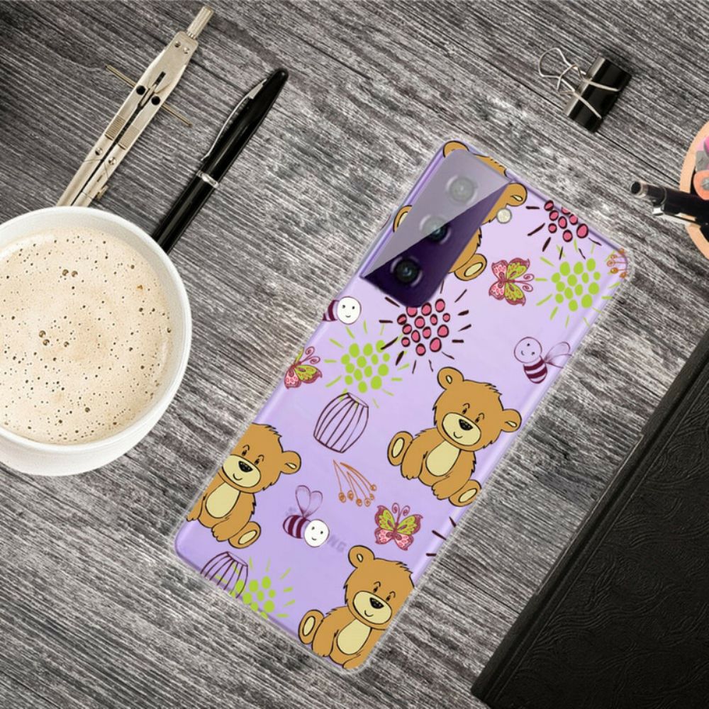 Handyhülle Für Samsung Galaxy S21 FE Teddybären Top