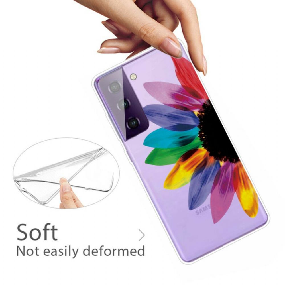 Hülle Für Samsung Galaxy S21 FE Bunte Blume