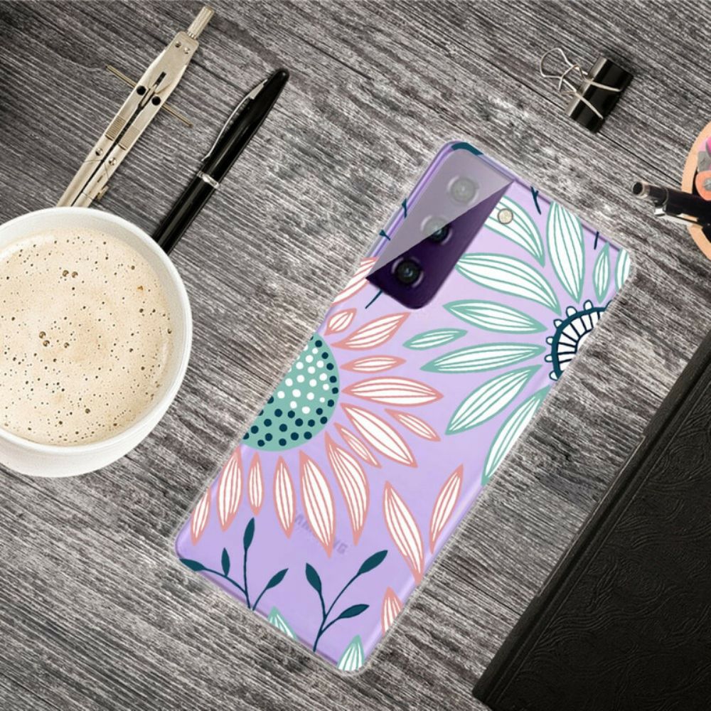Hülle Für Samsung Galaxy S21 FE Durchsichtige Blume