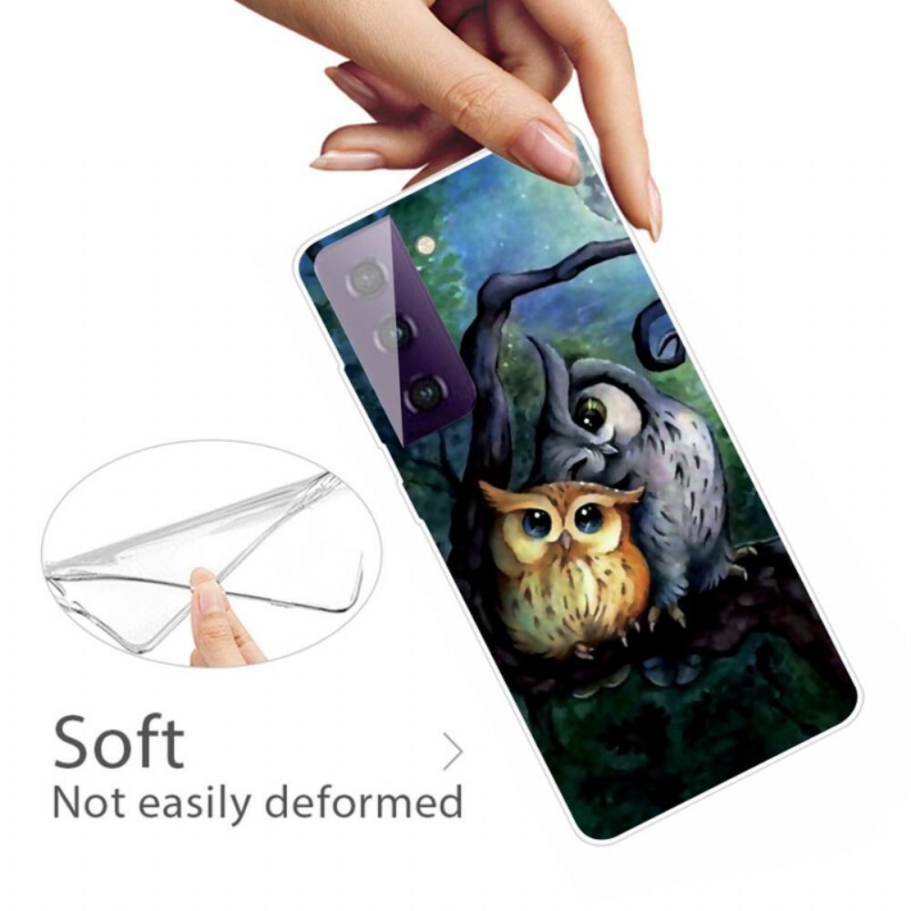 Hülle Für Samsung Galaxy S21 FE Eulenmalerei