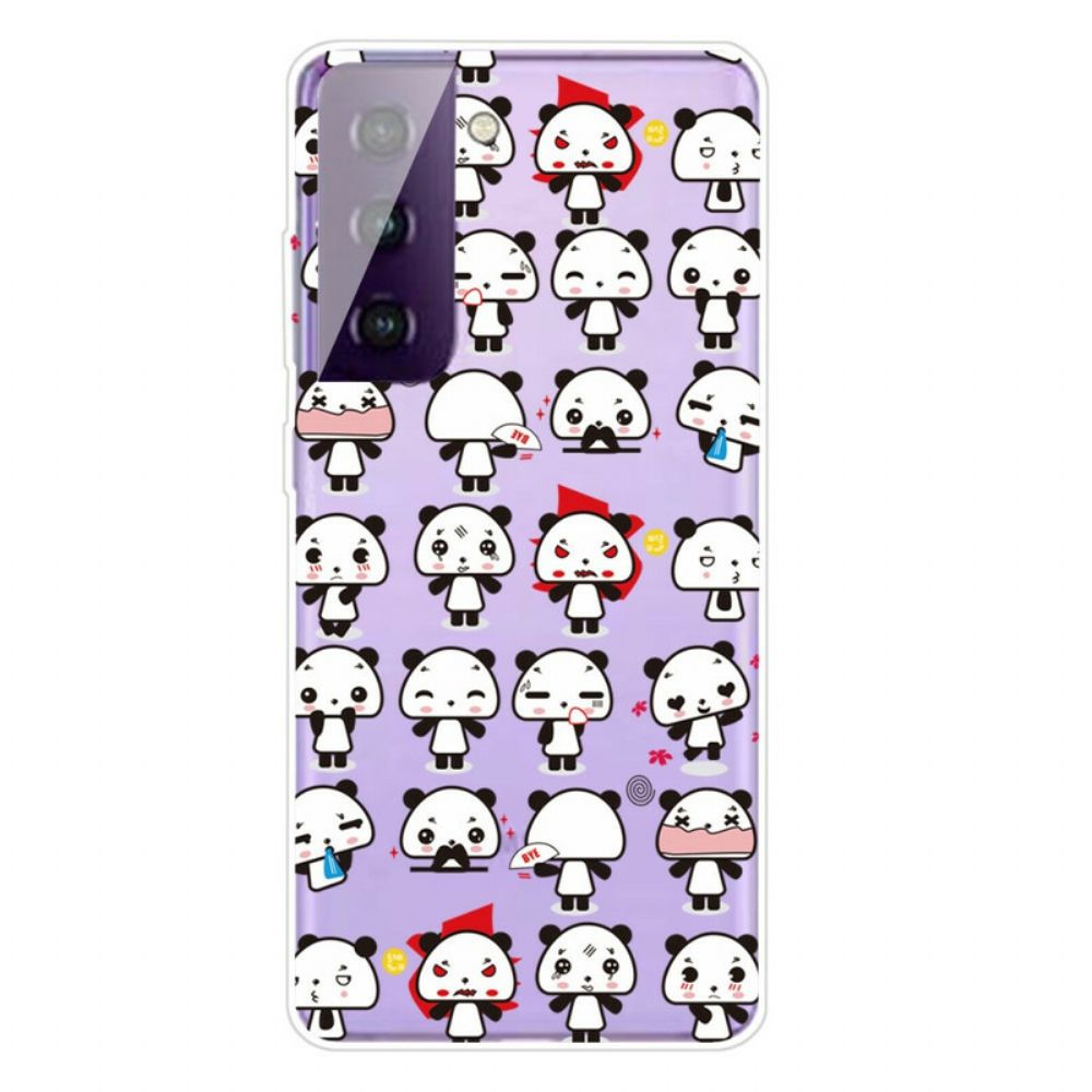Hülle Für Samsung Galaxy S21 FE Transparente Lustige Pandas