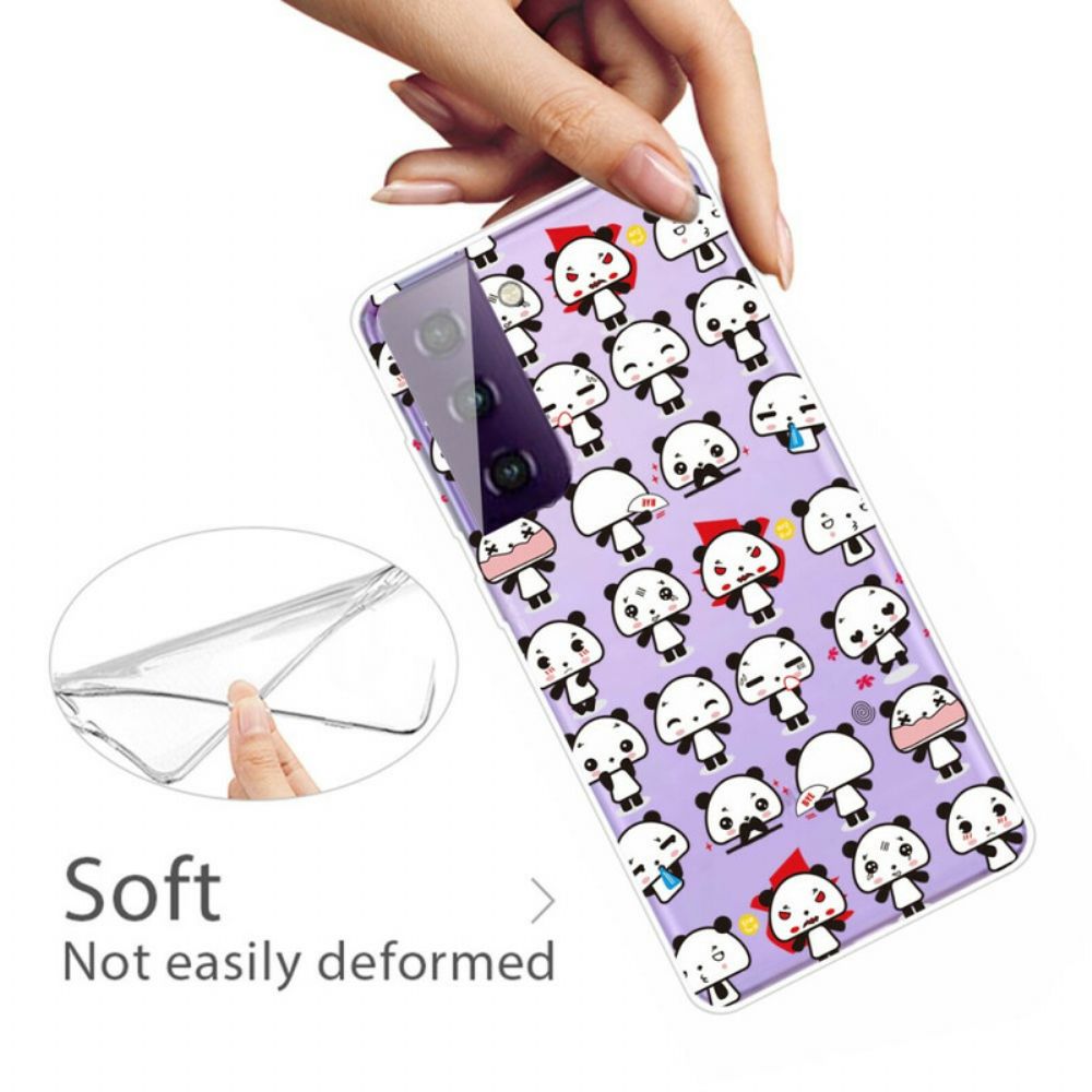 Hülle Für Samsung Galaxy S21 FE Transparente Lustige Pandas