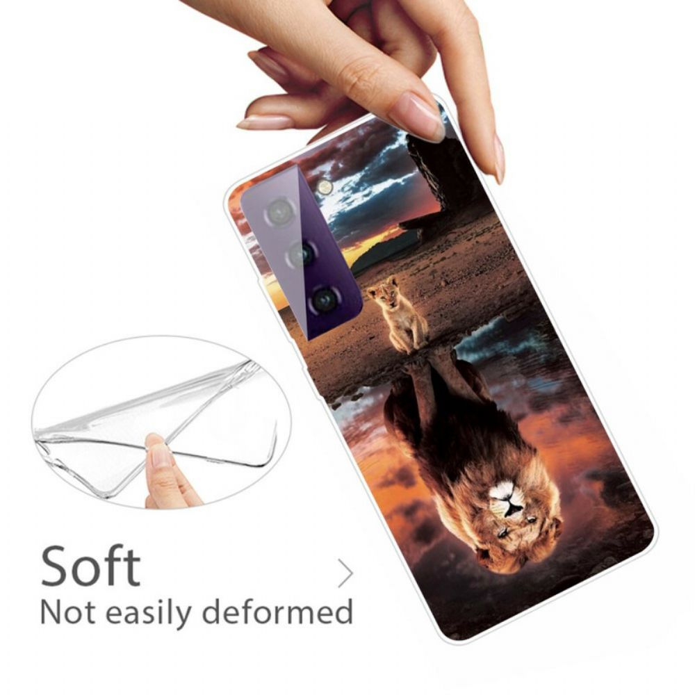 Hülle Für Samsung Galaxy S21 FE Traum Eines Löwenjungen
