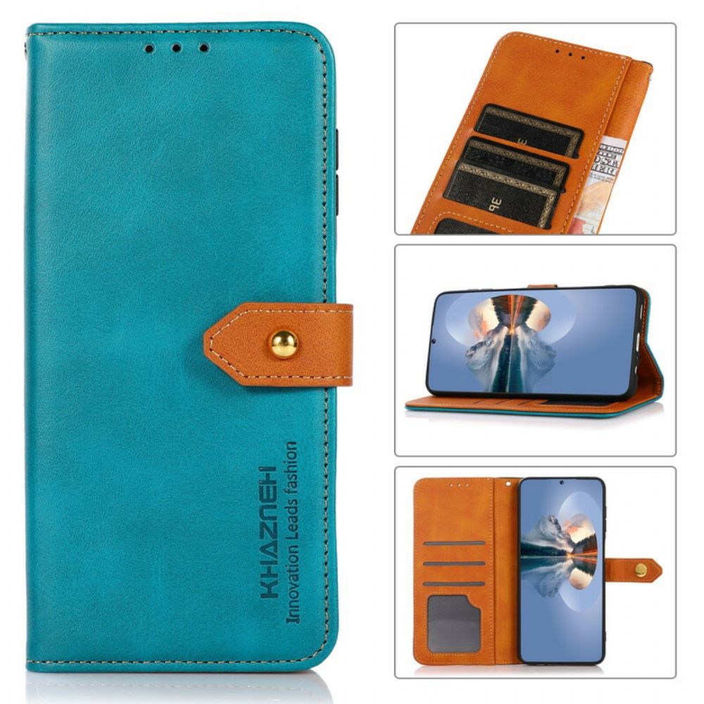Lederhüllen Für Samsung Galaxy S21 FE Kunstleder Mit Khazneh-armband