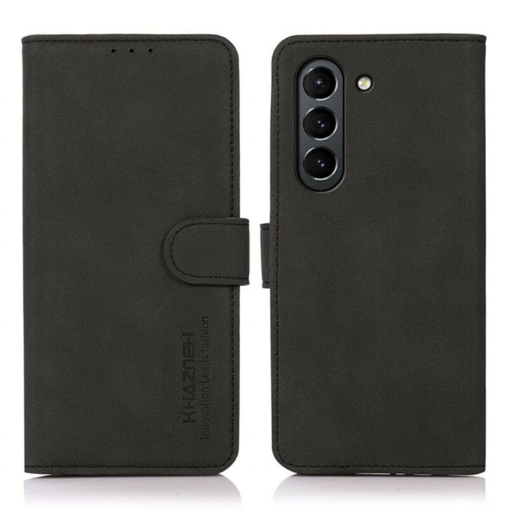 Lederhüllen Für Samsung Galaxy S21 FE Ledereffektstruktur Khazneh