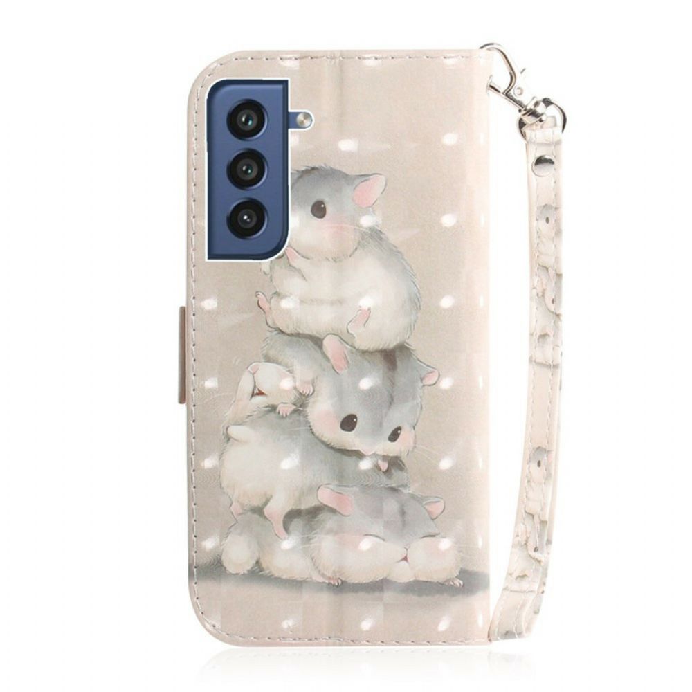 Lederhüllen Für Samsung Galaxy S21 FE Mit Kordel Zapfenhamster