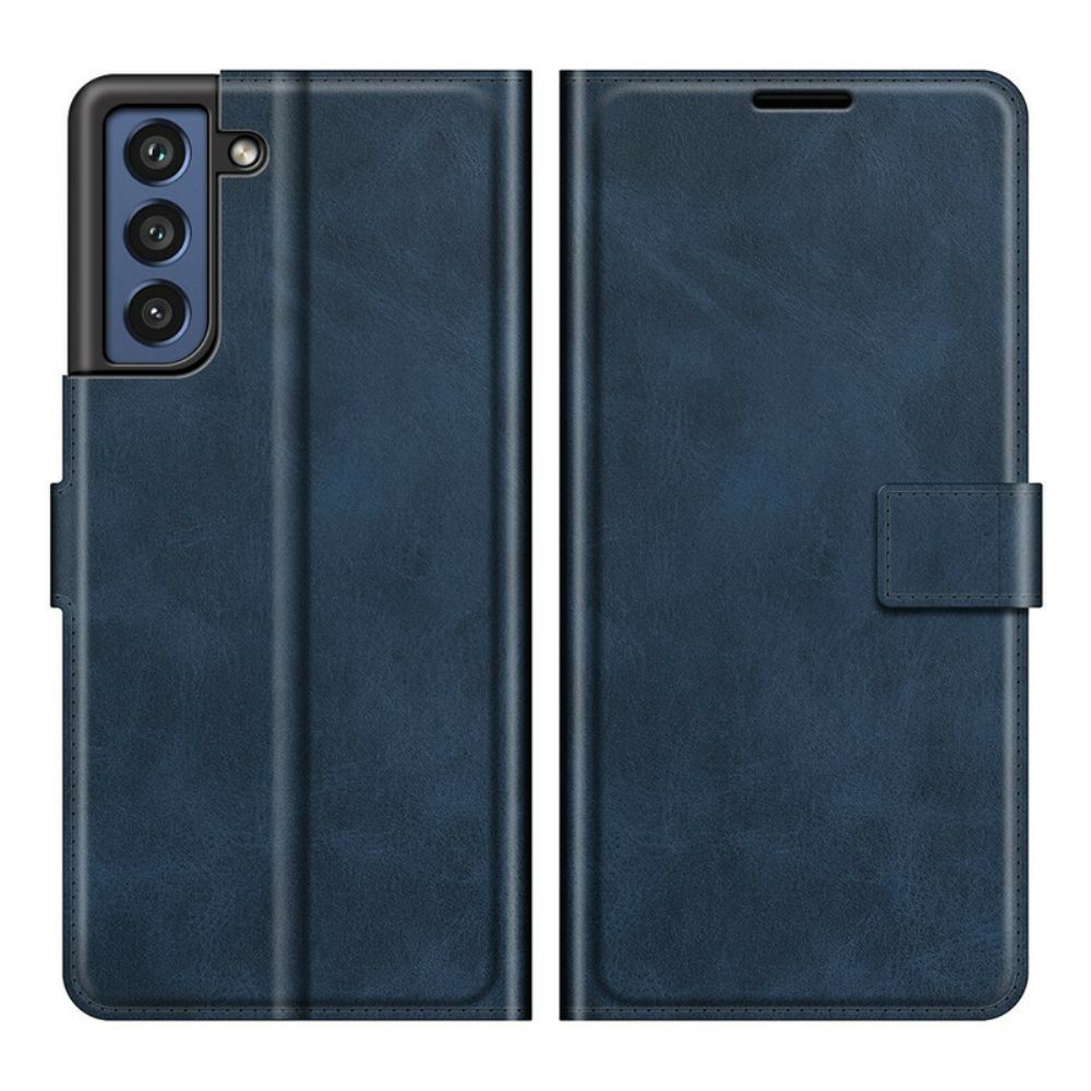 Lederhüllen Für Samsung Galaxy S21 FE Schmales Kunstleder