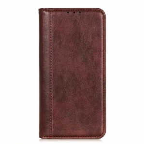 Schutzhülle Für Samsung Galaxy S21 FE Flip Case Elegance Litschi-spaltleder