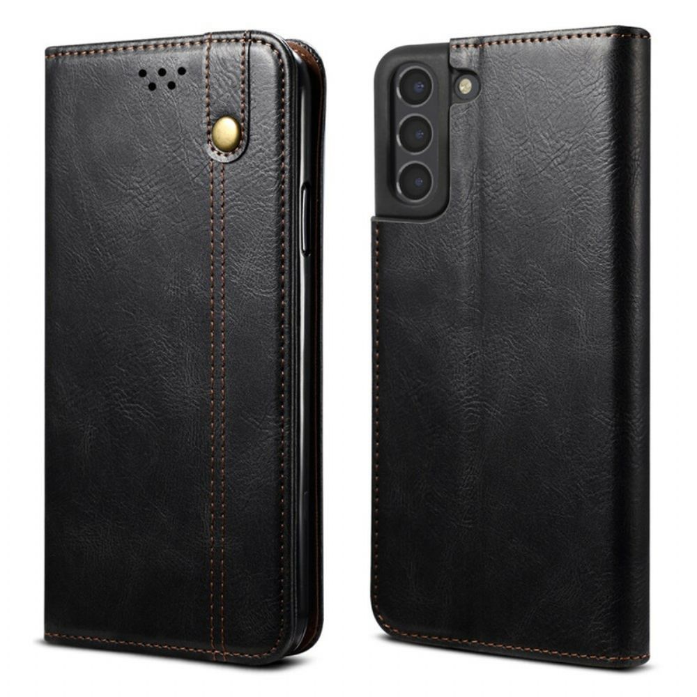 Schutzhülle Für Samsung Galaxy S21 FE Flip Case Gewachstes Kunstleder