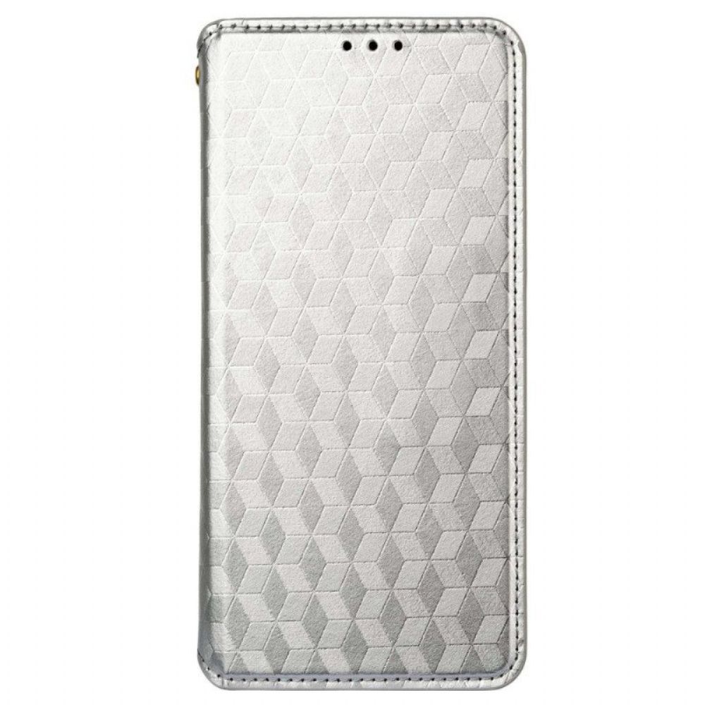 Schutzhülle Für Poco M5 Flip Case 3d-würfel-ledereffekt