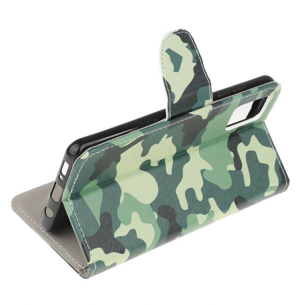 Flip Case Für Samsung Galaxy A51 5G Militärische Tarnung