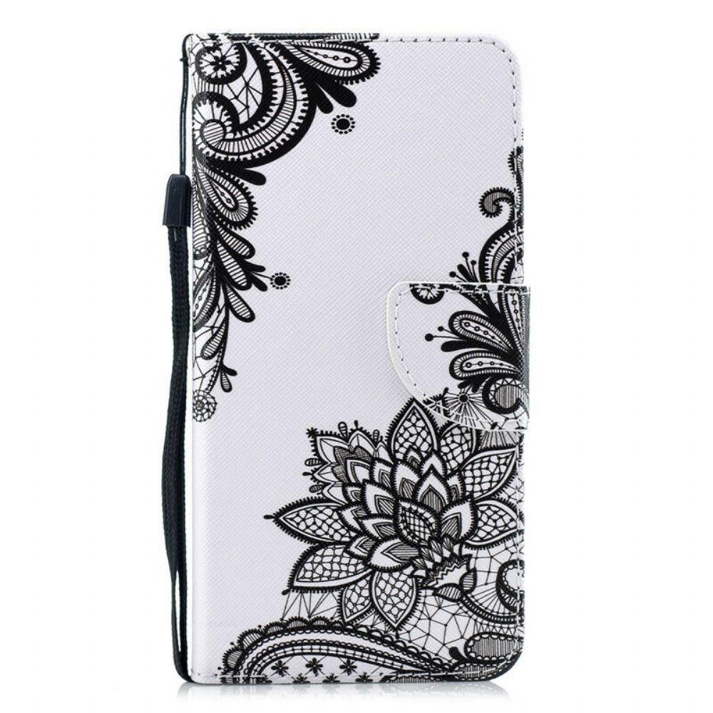 Flip Case Für Samsung Galaxy A51 5G Mit Kordel Abnehmbarer Schnürsenkel