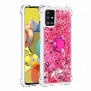 Hülle Für Samsung Galaxy A51 5G Pailletten Mit Ring-unterstützung