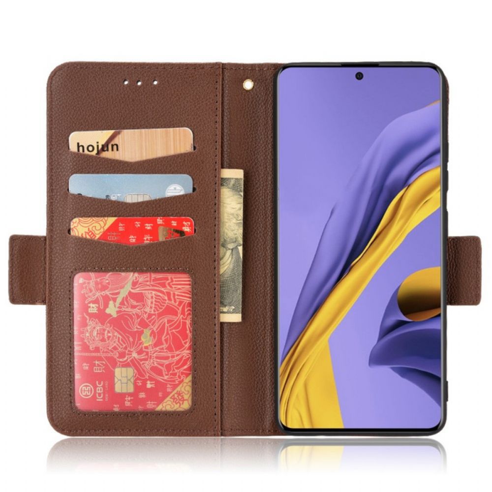 Lederhüllen Für Samsung Galaxy A51 5G Flip Case Doppelte Neue Farbklappe