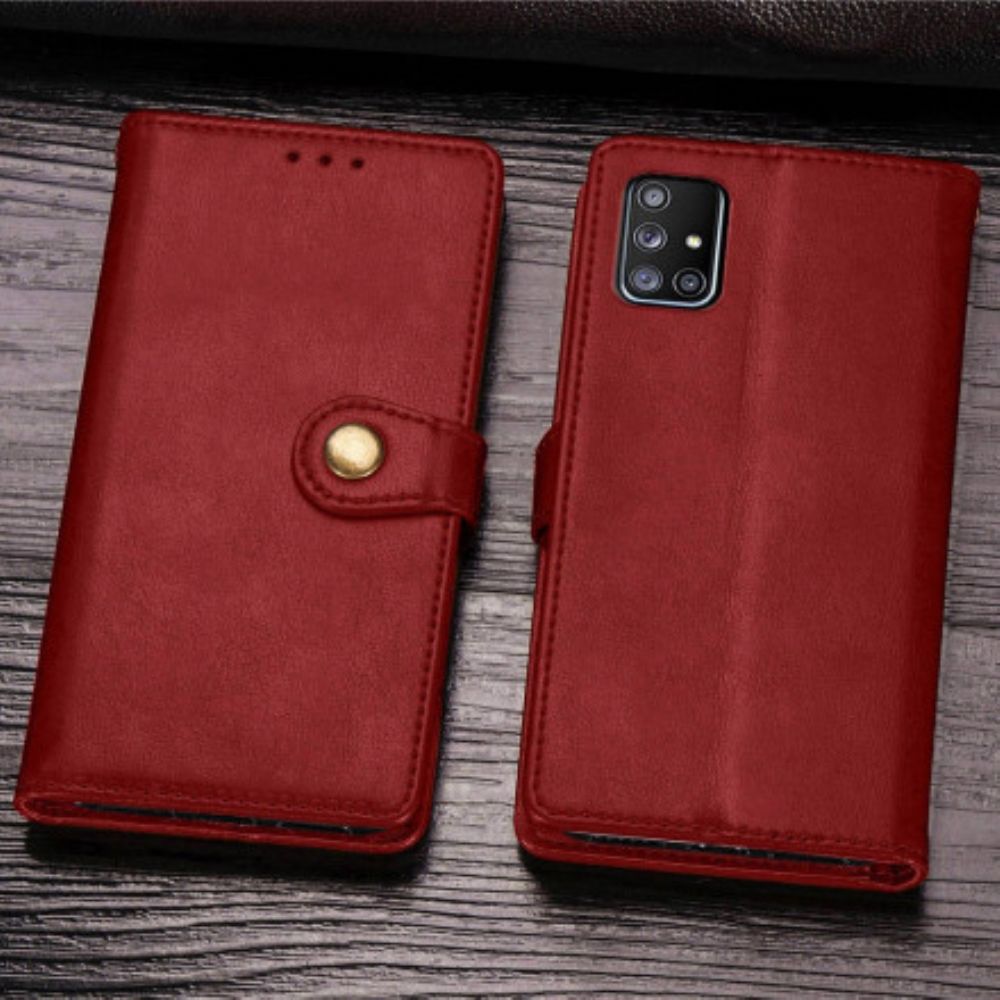 Lederhüllen Für Samsung Galaxy A51 5G Kunstleder Und Vintage-verschluss