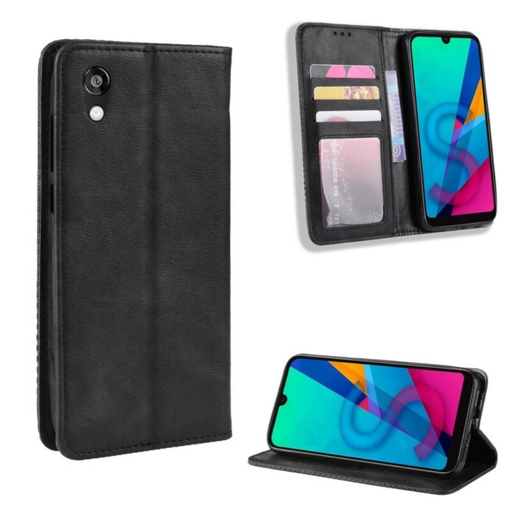 Schutzhülle Für / Honor 8S Flip Case Stilisierter Vintage-leder-effekt