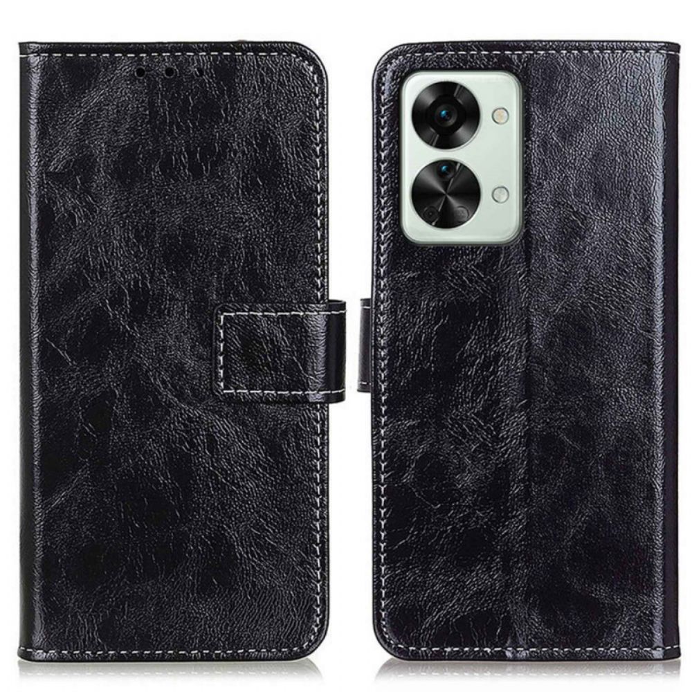 Flip Case Für Oppo Reno 7 Kunstleder Und Nähte