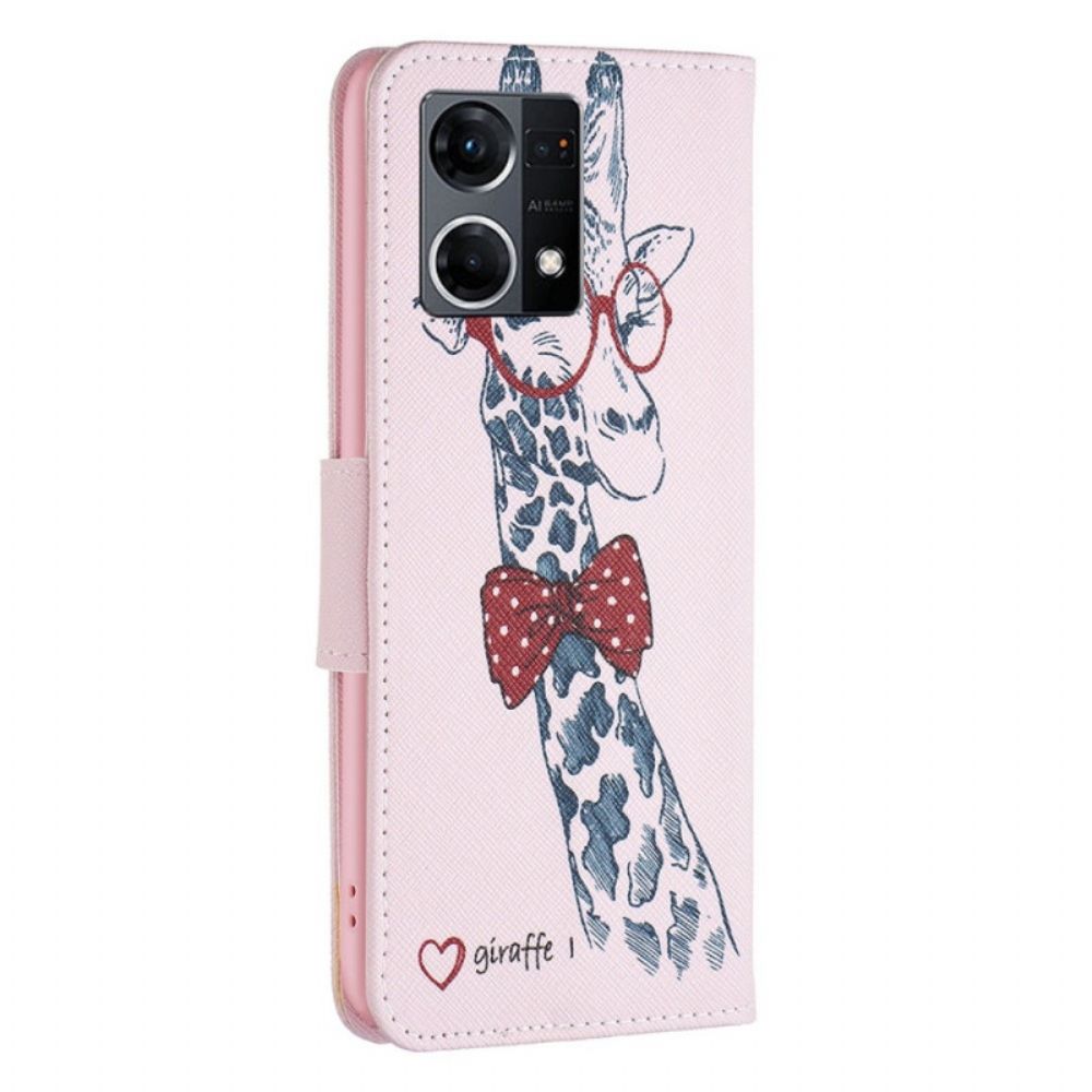 Lederhüllen Für Oppo Reno 7 Intelli-giraffe