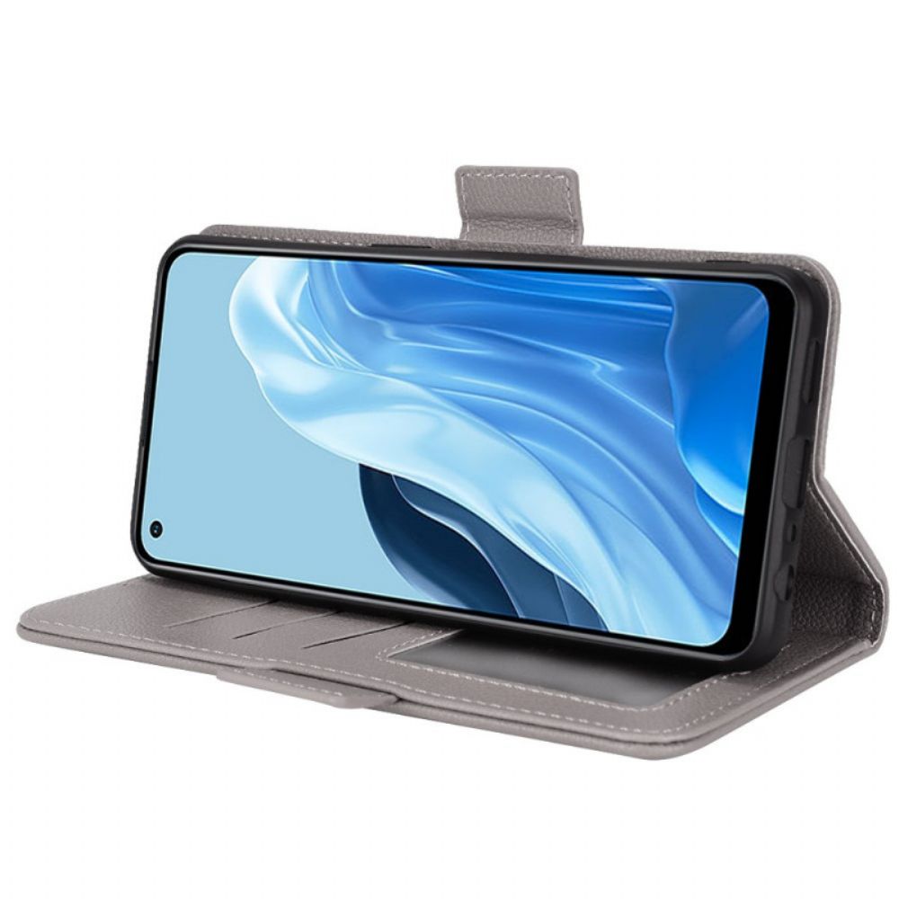 Lederhüllen Für Oppo Reno 7 Traditionelle Litschi-lederoptik