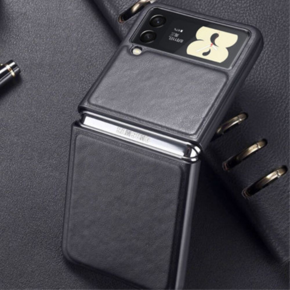 Handyhülle Für Samsung Galaxy Z Flip 3 5G Flip Case Nähte In Lederoptik