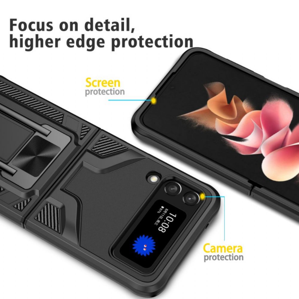 Handyhülle Für Samsung Galaxy Z Flip 3 5G Flip Case Premium-ring