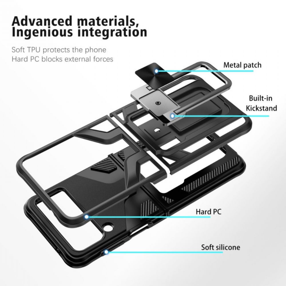 Handyhülle Für Samsung Galaxy Z Flip 3 5G Flip Case Premium-ring