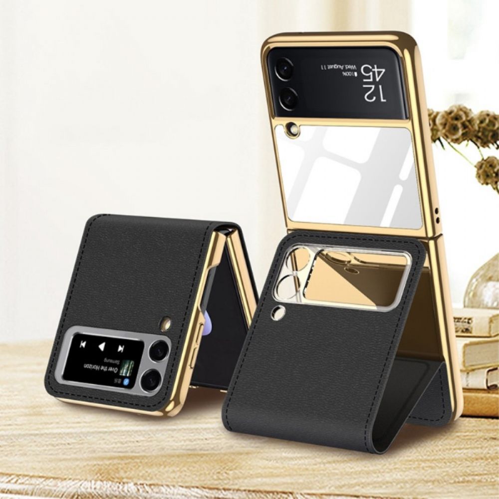 Handyhülle Für Samsung Galaxy Z Flip 3 5G Flip Case Spiegel Und Abnehmbarer Ständer
