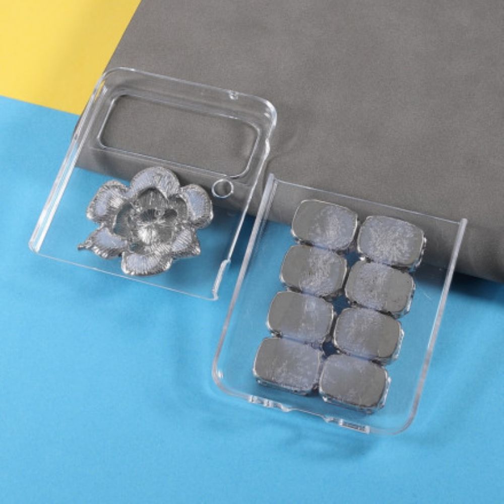 Hülle Für Samsung Galaxy Z Flip 3 5G Flip Case Blumen-edelsteine