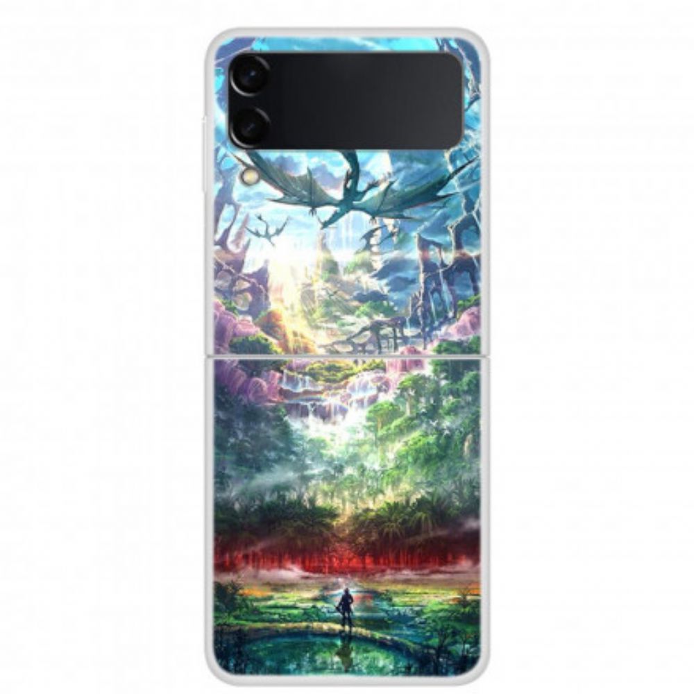 Hülle Für Samsung Galaxy Z Flip 3 5G Flip Case Drache