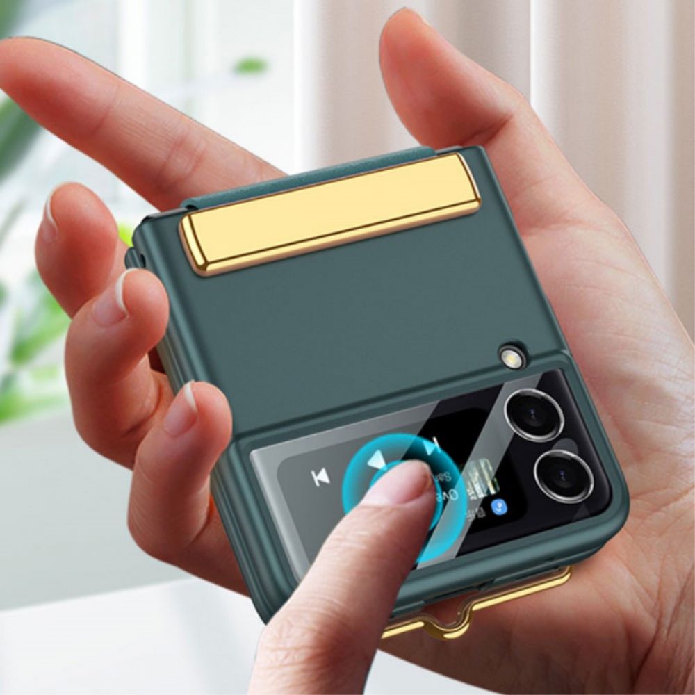 Hülle Für Samsung Galaxy Z Flip 3 5G Flip Case Gehärtetes Glas Und Bandbuchstaben Gkk