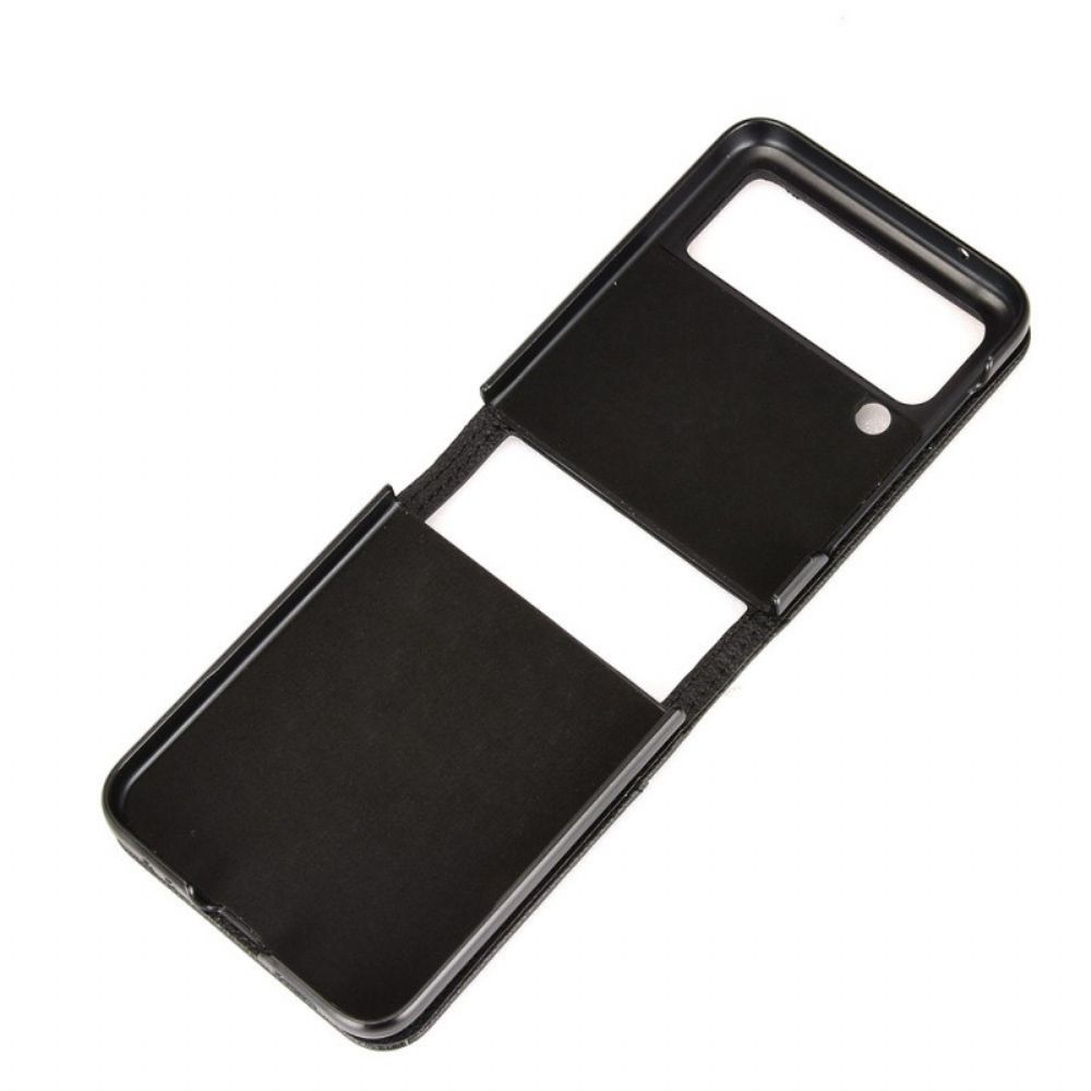 Hülle Für Samsung Galaxy Z Flip 3 5G Flip Case Kartenetui Im Litschi-leder-stil